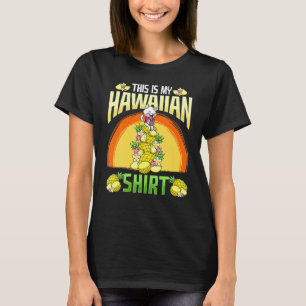 His Is My Hawaiian Cat Ropical Luau Summer Hawaii T-Shirt