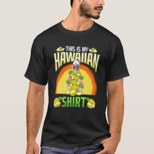 His Is My Hawaiian Cat Ropical Luau Summer Hawaii T-Shirt