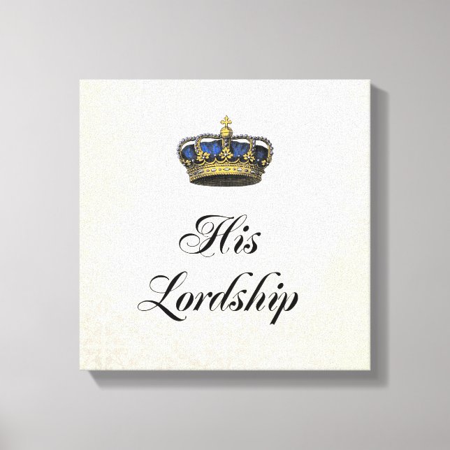 His Lordship Canvas Print (Front)