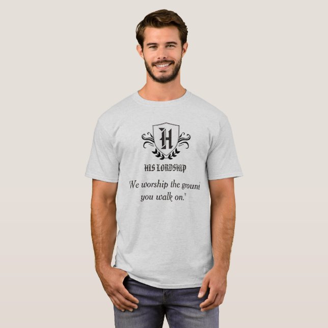 "His Lordship" Personalise T-Shirt (Front Full)