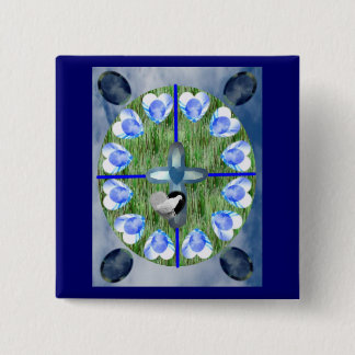 His Love 15 Cm Square Badge