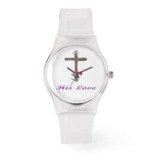 His Love christian cross Wrist Watch