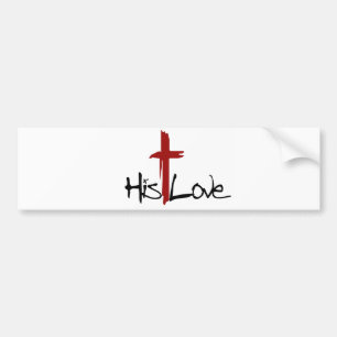 His Love Cross Logo Bumper Sticker