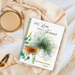 His Love Endures Forever White Scripture Notebook