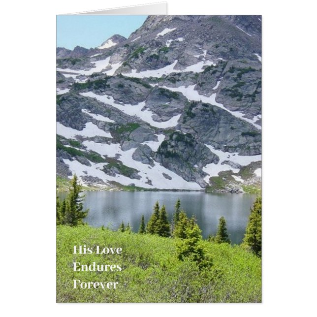 His Love Endures Mountain Lake All Occasion (Front)
