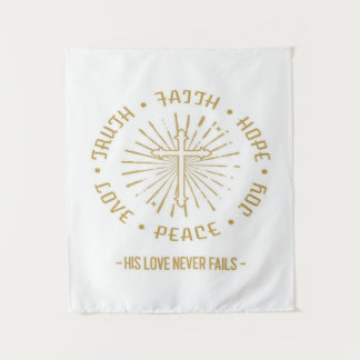 His love never fails tapestry