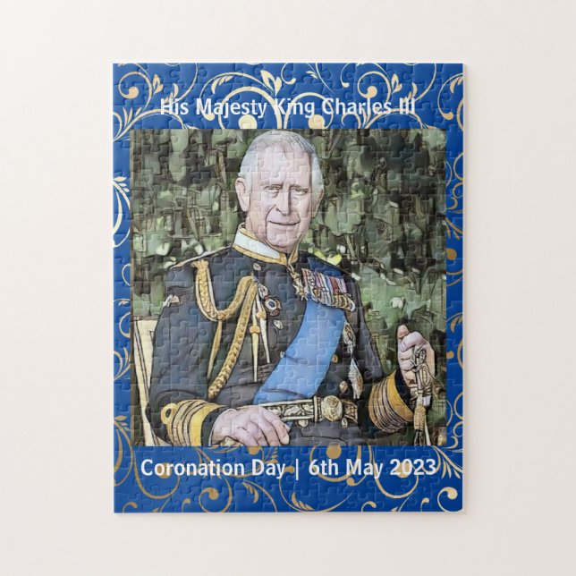 His Majesty King Charles III Coronation Jigsaw Puzzle (Vertical)