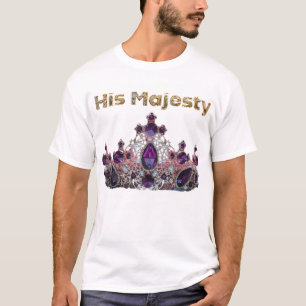 His Majesty – Royal Purple Crown Design T-Shirt