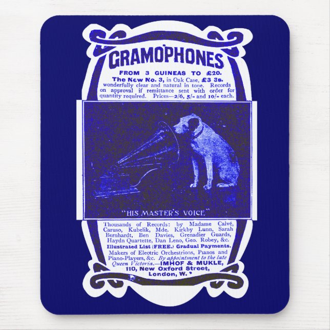 His master's voice ad mouse mat (Front)