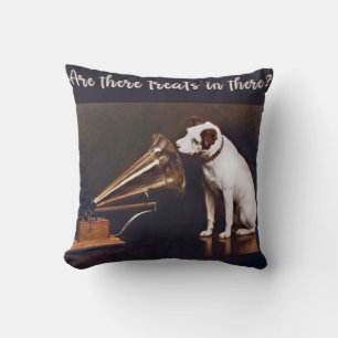 His Master's Voice Dog Humour Cushion