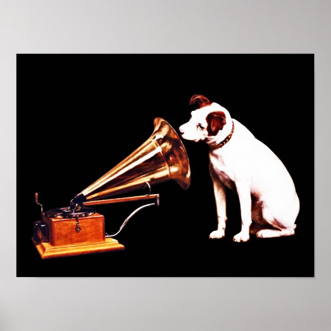 His Master's Voice, Francis Barraud Poster (Front)