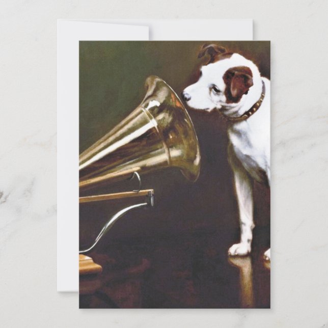 His Master's Voice Nipper The Dog Invitation (Front)