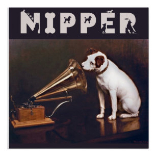 His Master's Voice Nipper The Dog Poster