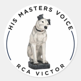 His Master's Voice RCA Victor Classic Round Sticker