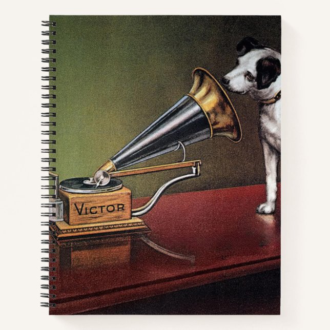 His Master's Voice Vintage Colour Notebook (Front)