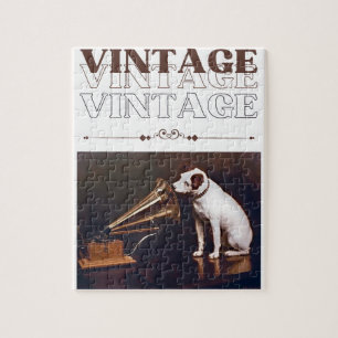 His Master's Voice Vintage Stacked Jigsaw Puzzle