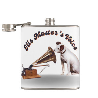 His Master's Voice Vinyl Wrapped Flask