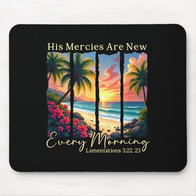 His Mercies Are New Every Morning - Bible Verse Gi Mouse Mat (Front)