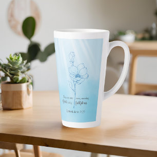 His mercies are new every morning Bible verse Latte Mug