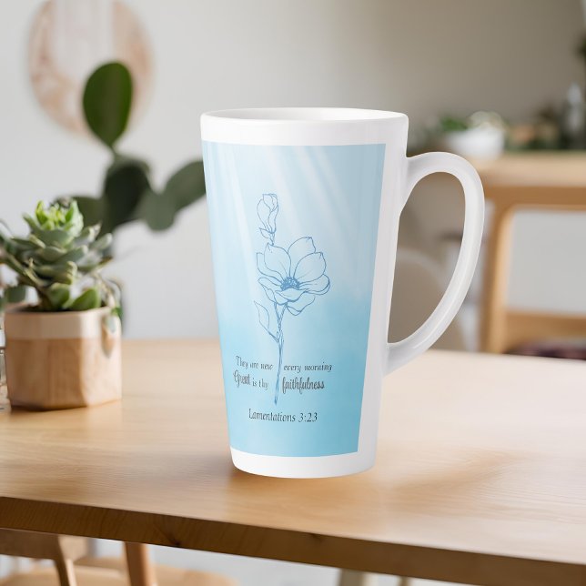 His mercies are new every morning Bible verse Latte Mug (Creator Uploaded)