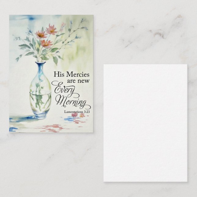 His mercies are new every morning card (Front/Back)
