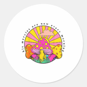 His Mercies Are New Every Morning Christian Faith Classic Round Sticker