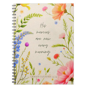 His Mercies Are New Every Morning Lamentations 3:2 Notebook