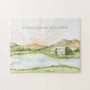 His mercies are new every morning landscape puzzle