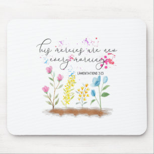 His Mercies Are New Every Morning Religious Christ Mouse Mat