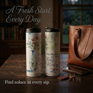 His mercies are new every morning thermal tumbler