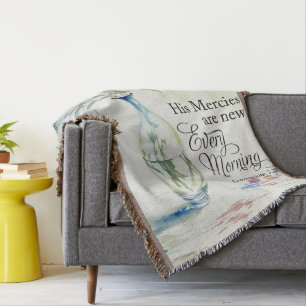 His mercies are new every morning throw blanket