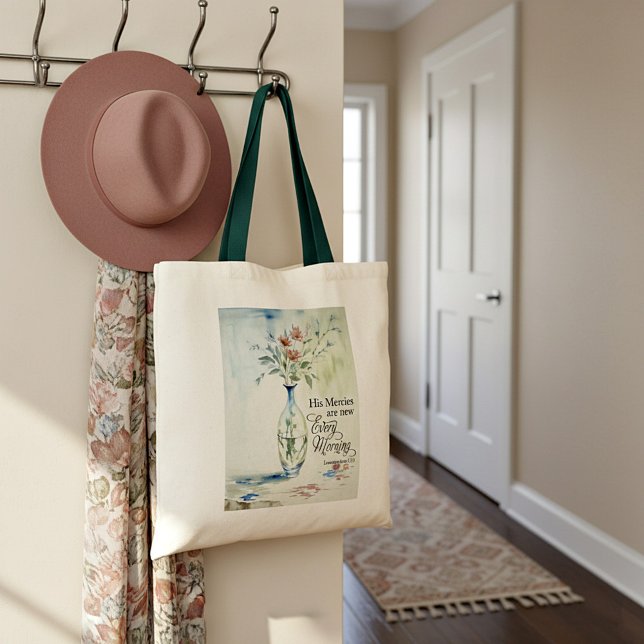 His mercies are new every morning tote bag (Creator Uploaded)