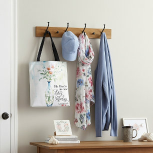 His mercies are new every morning tote bag