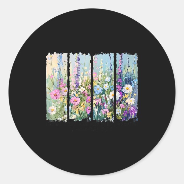 His Mercies Are New Every Morning Wildflower Chris Classic Round Sticker (Front)