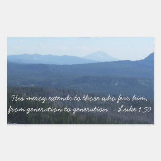 His mercy rectangular sticker