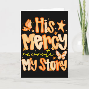 His Mercy Rewrote My Story Fall Autumn Christian F Card