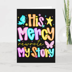 His Mercy Rewrote My Story Merry Christmas Christi Card