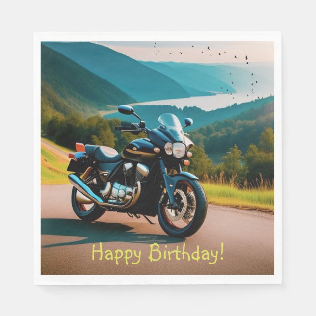 His Motorcycle Napkin (Front)