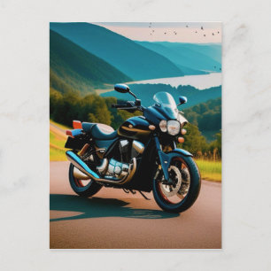 His Motorcycle Postcard