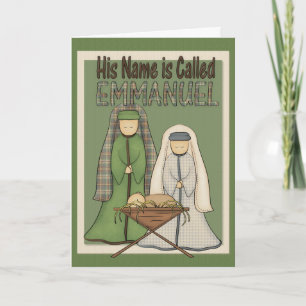 His Name is Emmanuel Christmas Greeting Card