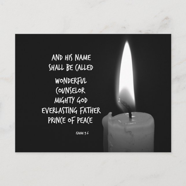 His Name Shall Be Called Wonderful Bible Verse Postcard (Front)