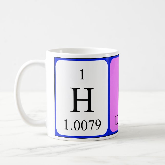 His periodic table name mug (Left)