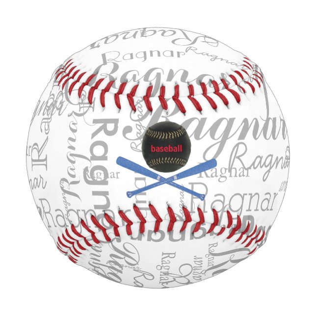 his personalised baseball (Front)