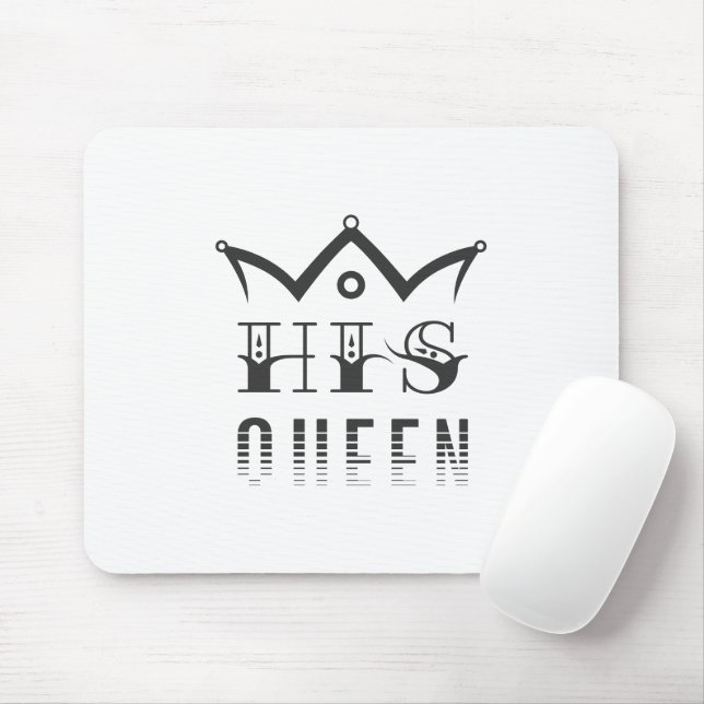 His Queen Mouse Mat (With Mouse)
