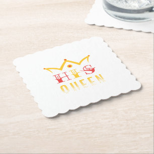 His Queen Paper Coaster