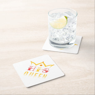 His Queen Paper Coaster