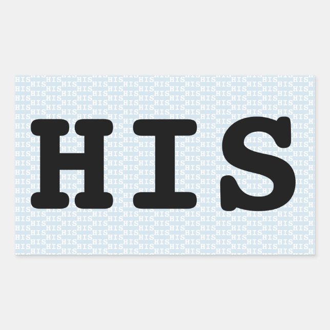His Rectangular Sticker (Front)