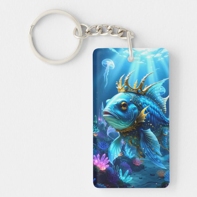 His Royal Fishness  Key Ring (Front)