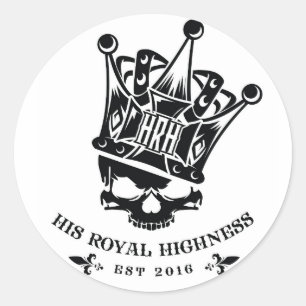 His Royal Highness Logo Classic Round Sticker