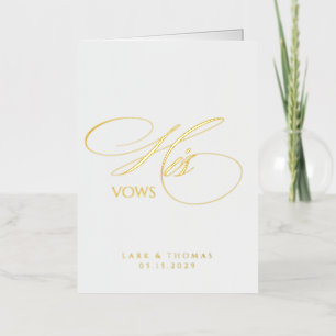 His Vows Foil Greeting Card